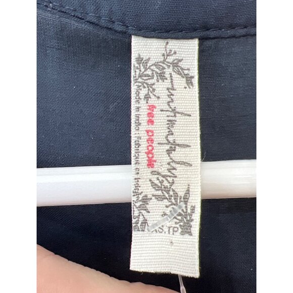 Free People Intimately Call Me Later Thong Bodysuit Size XS Ruffle Black Flowy - Picture 6 of 9